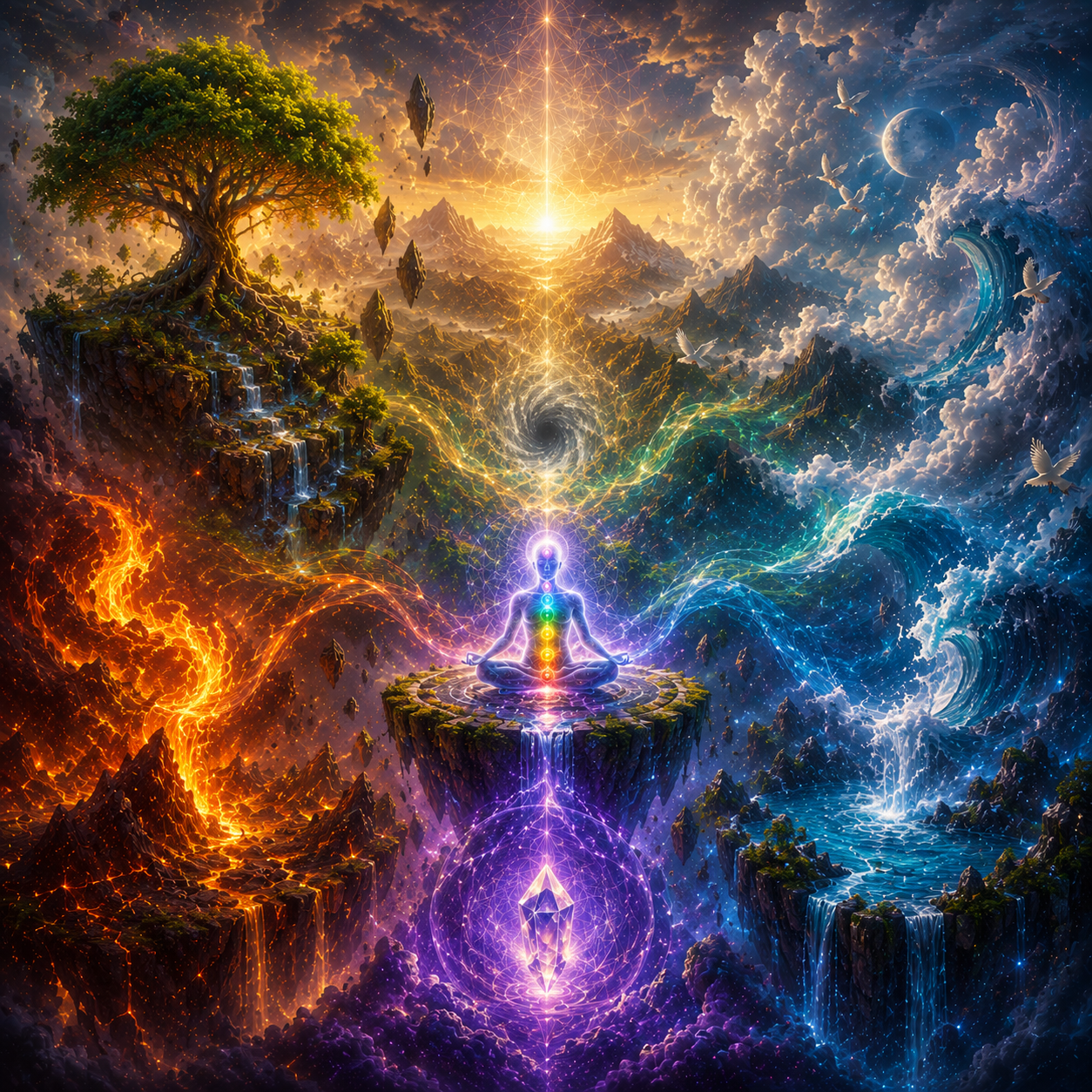 The State I Pursue — chakra elements unity art print